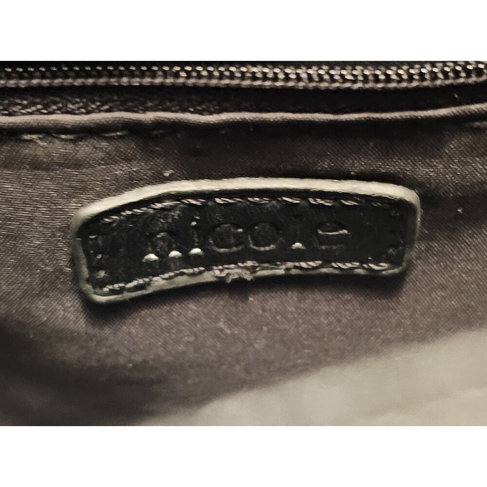 Nicole Miller Black Crossbody Bag Saddle Purse Vegan Leather Small Messenger EUC - Picture 14 of 15